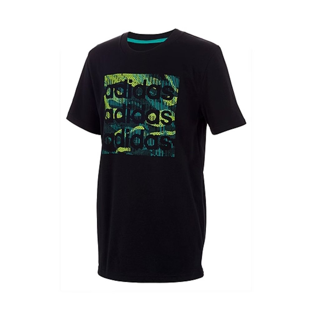 Adidas Big Boys Crew Neck Short Sleeve Graphic T-Shirt Size Large (14/16) - Picture 1 of 5